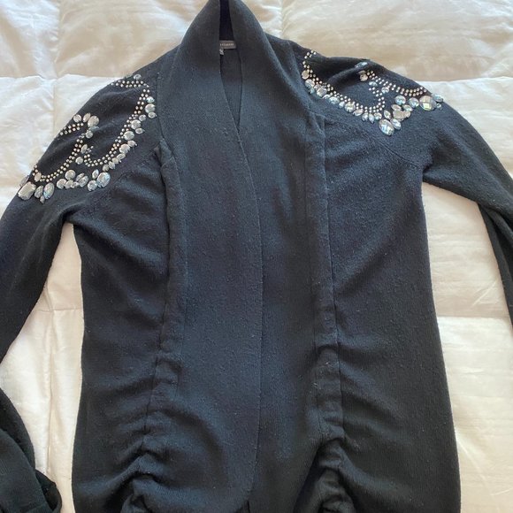 Armani Exchange Black Cardigan with Strass - Picture 1 of 3